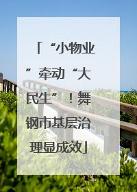 “小物业”牵动“大民生”！舞钢市基层治理显成效